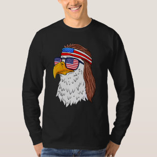 American Bald Eagle Mullet 4th Of July Usa Patriot T-Shirt