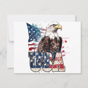 American Bald Eagle Patriotic 250th Birthday Save The Date