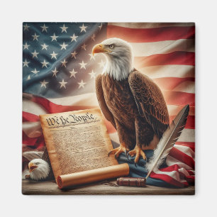 American Bald Eagle Patriotism Magnet