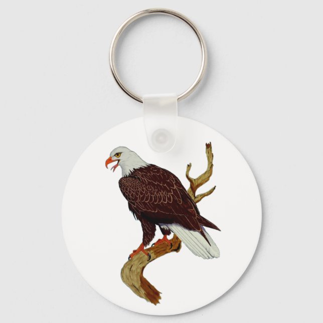 American Bald Eagle Symbol of Pride & Strength Key Ring (Front)