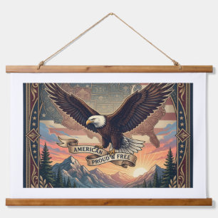American Bald Eagle Tapestry – Vintage Americana 