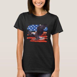 American Bald Eagle USA Flag 4th of July Eagle Fl T-Shirt