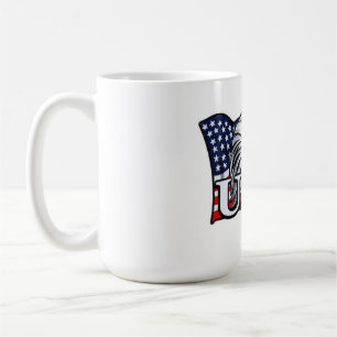 American Bald Eagle with USA Flag – Patriotic USA Coffee Mug