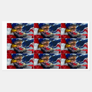 American Bald Eagle Wolf Flag Patriotic