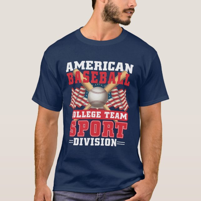 American Baseball College Team Sport Division T-Shirt (Front)