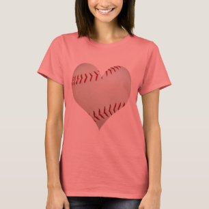 American Baseball In A Heart Shape T-Shirt