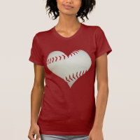 American Baseball In A Heart Shape