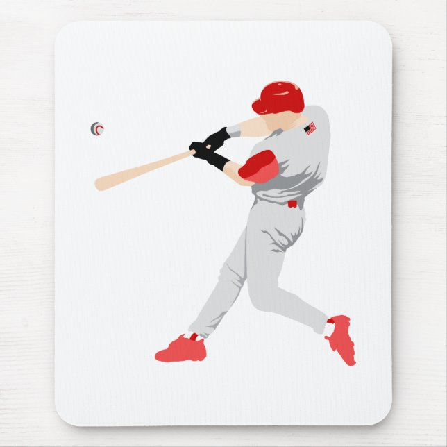 American Baseball Player Mouse Pad (Front)