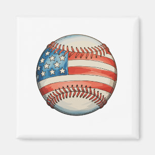 American Baseball US Flag 250th Anniversary Magnet