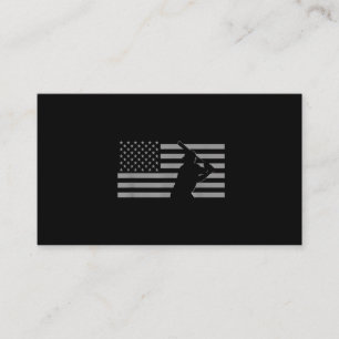 American Baseball USA Flag Baseball Business Card