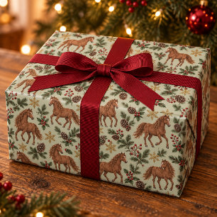 American Bashkir Curly Horse Christmas Wrapping Paper