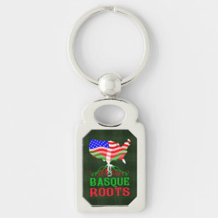 American Basque Roots Metal Keychain Keyring