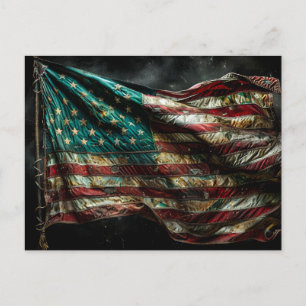 American Battle Flag Postcard