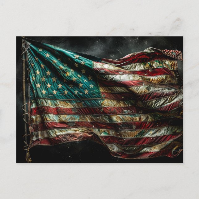 American Battle Flag Postcard (Front)