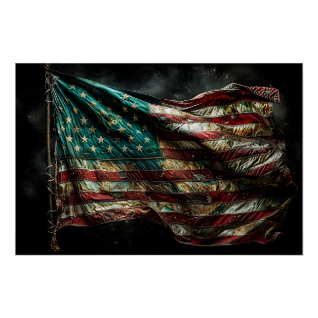 American Battle Flag Poster (Front)