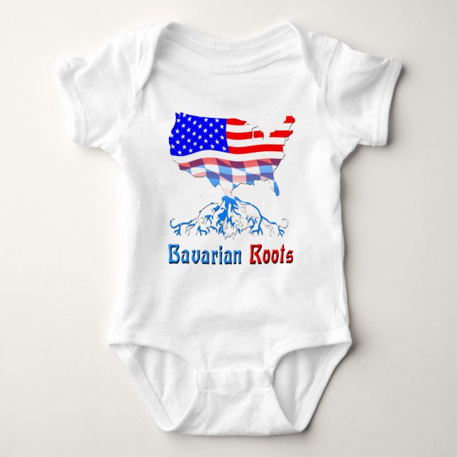 American Bavarian Roots Baby Tee (Front)