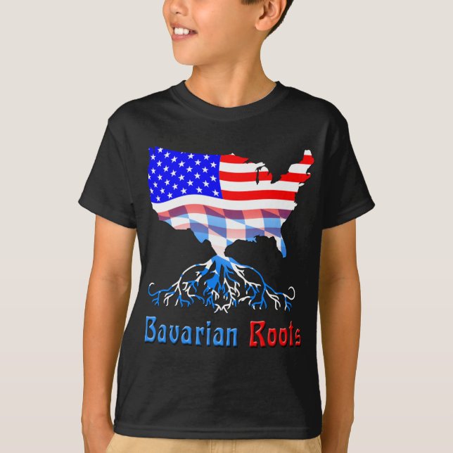 American Bavarian Roots Germany T-Shirt (Front)