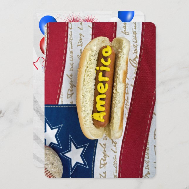 American BBQ 4th of July Party Invitation (Front/Back)