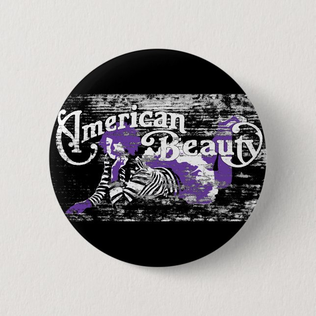 american beauty 6 cm round badge (Front)
