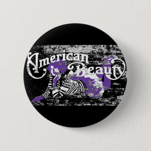 american beauty 6 cm round badge