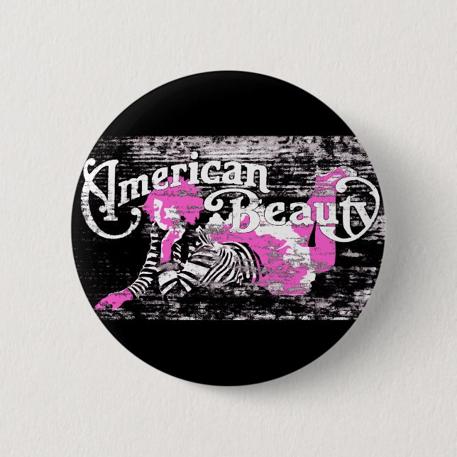 american beauty 6 cm round badge (Front)