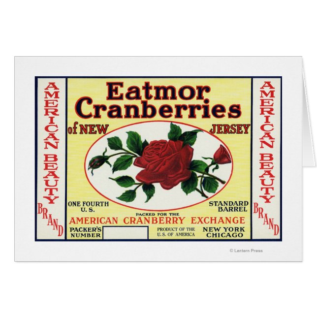 American Beauty Eatmor Cranberries Brand Label (Front Horizontal)