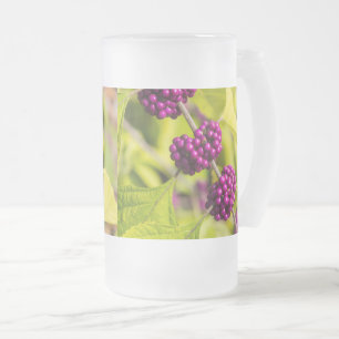 American Beautyberry Frosted Glass Beer Mug