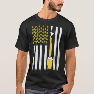 American Beer Flag  International Beer Day Tee