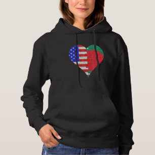 American Bengali Flag Heart Hoodie