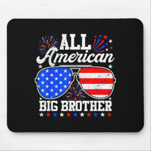 American big brother 4th of july family matching mouse pad