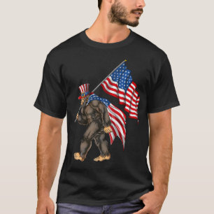 American Bigfoot Fireworks 4th of July Sasquatch T-Shirt