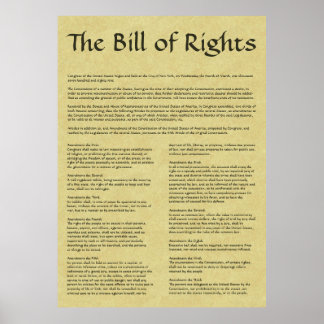 American Bill of Rights Poster
