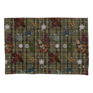 American Bird Woodland Christmas pattern Pillowcase