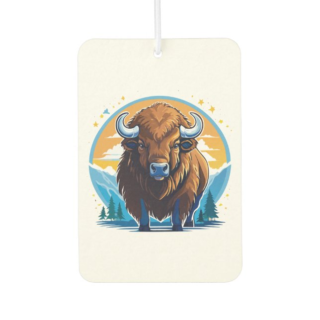 american bison car air freshener (Front)