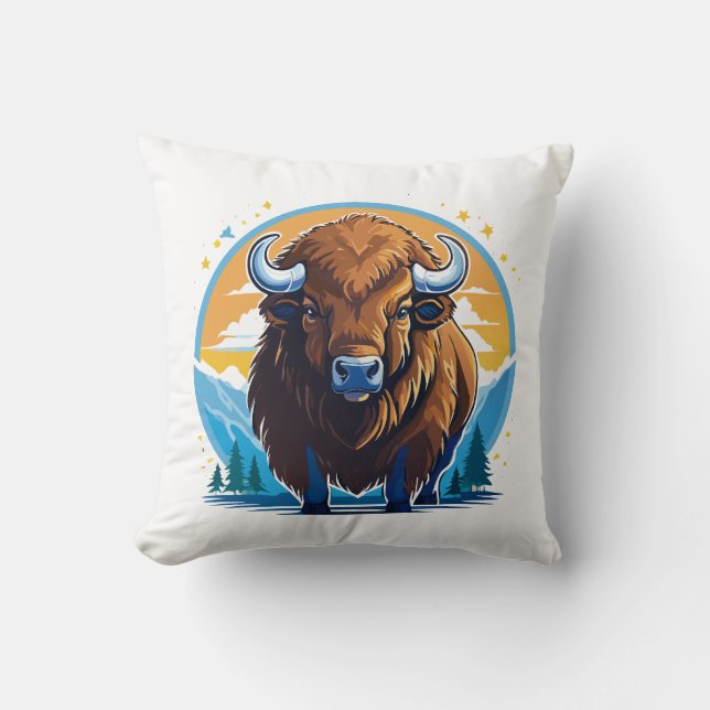 american bison cushion (Front)
