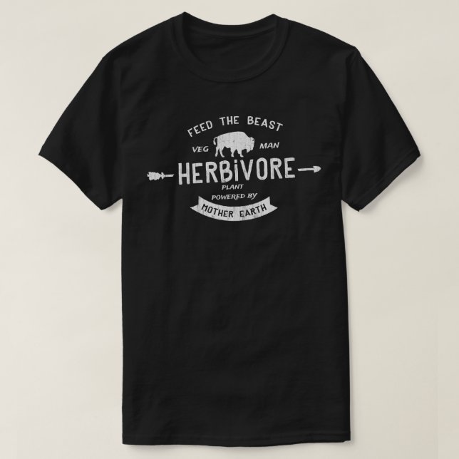 American Bison HERBIVORE  T-Shirt (Design Front)