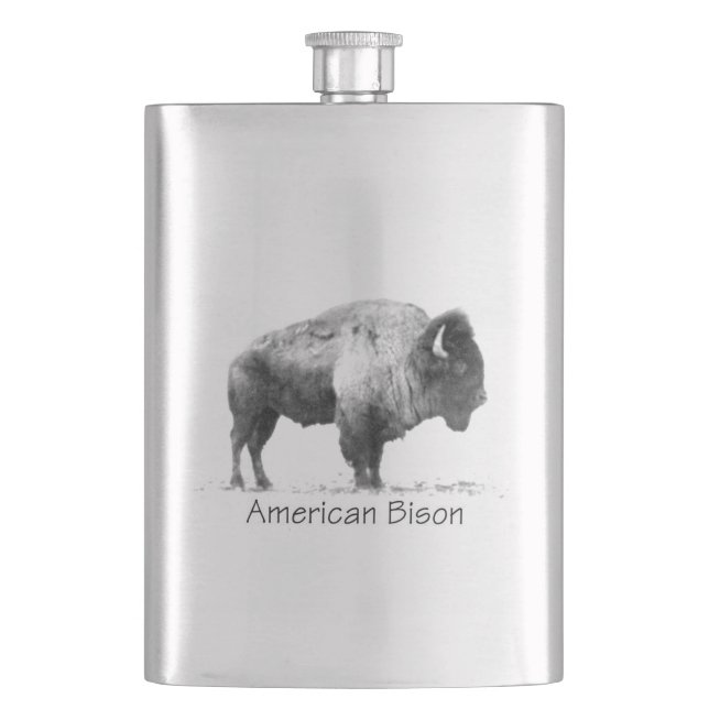 American Bison Hip Flask (Front)