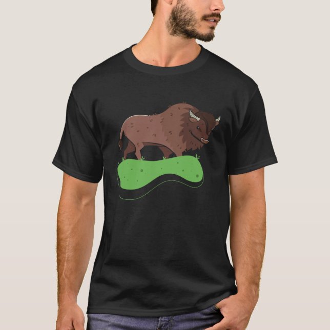 American Bison I Wild Animal I Buffalo I Bison T-Shirt (Front)