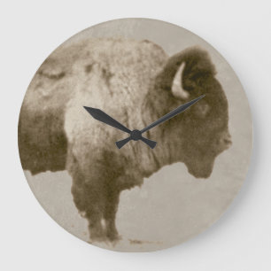 American Bison Large Clock
