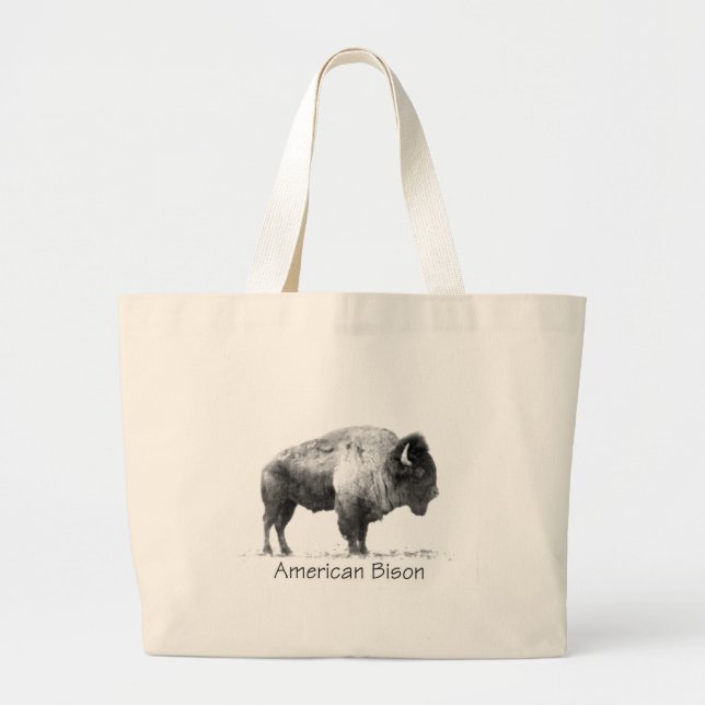 American Bison Large Tote Bag (Front)