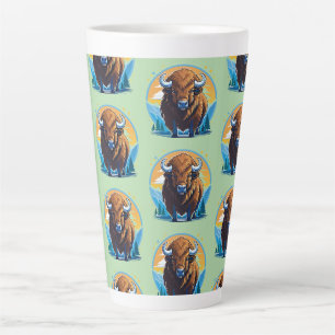 american bison latte mug