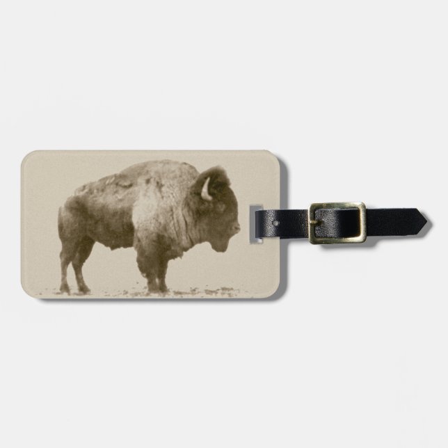 American Bison Luggage Tag (Front Horizontal)