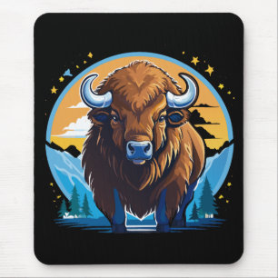 american bison mouse pad