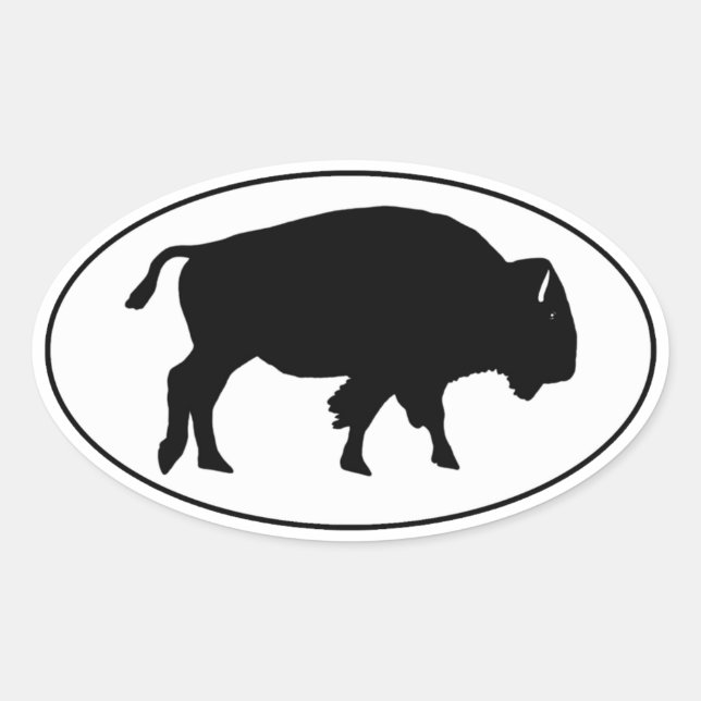American Bison Oval Logo Sticker (Front)