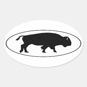 American Bison Oval Logo Sticker