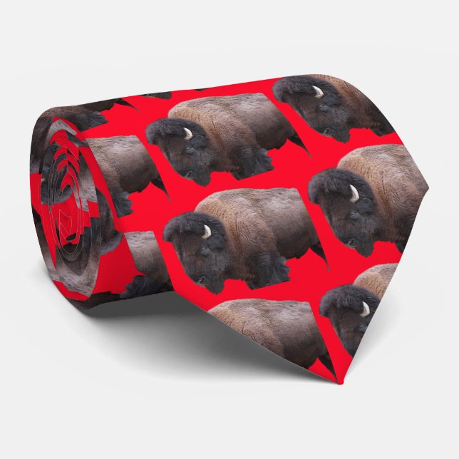 American bison tie (Rolled)