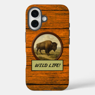 American Bison Wood Grain Case-Mate iPhone Case