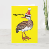 American bittern wearing bithday hat drawing