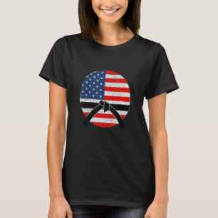 American Black Belt Karate Brazilian Jiu Jitsu Jud T-Shirt
