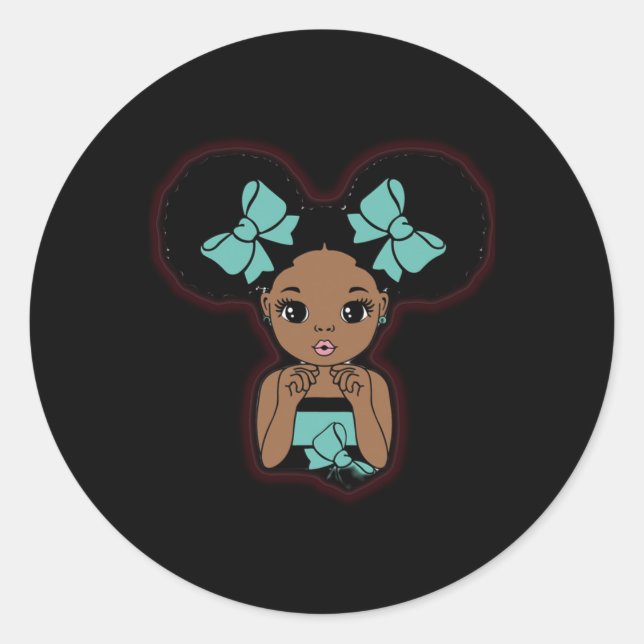 American Black Magic Girl Sticker  (Front)